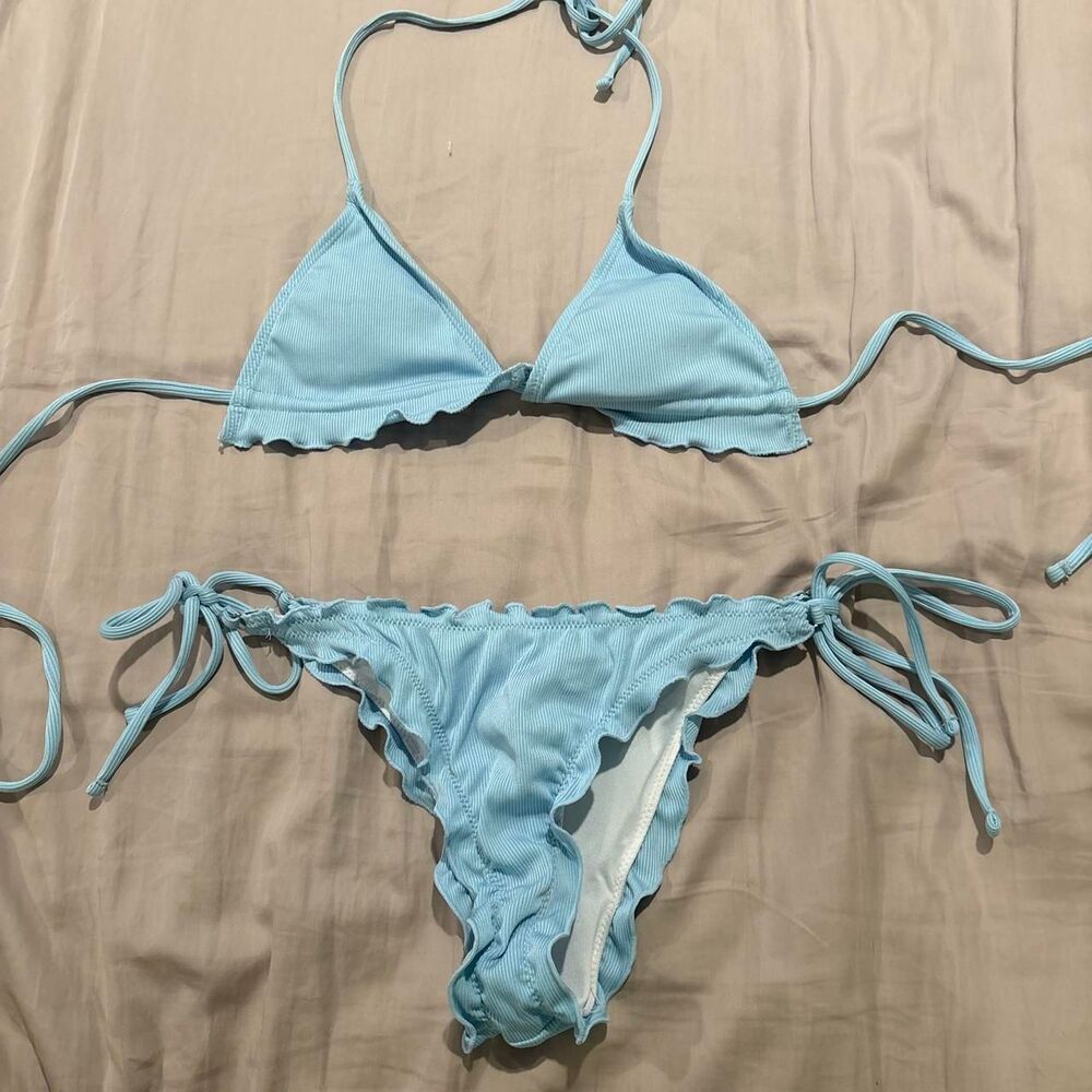 Shein Women's Blue Bikinis-and-tankini-sets